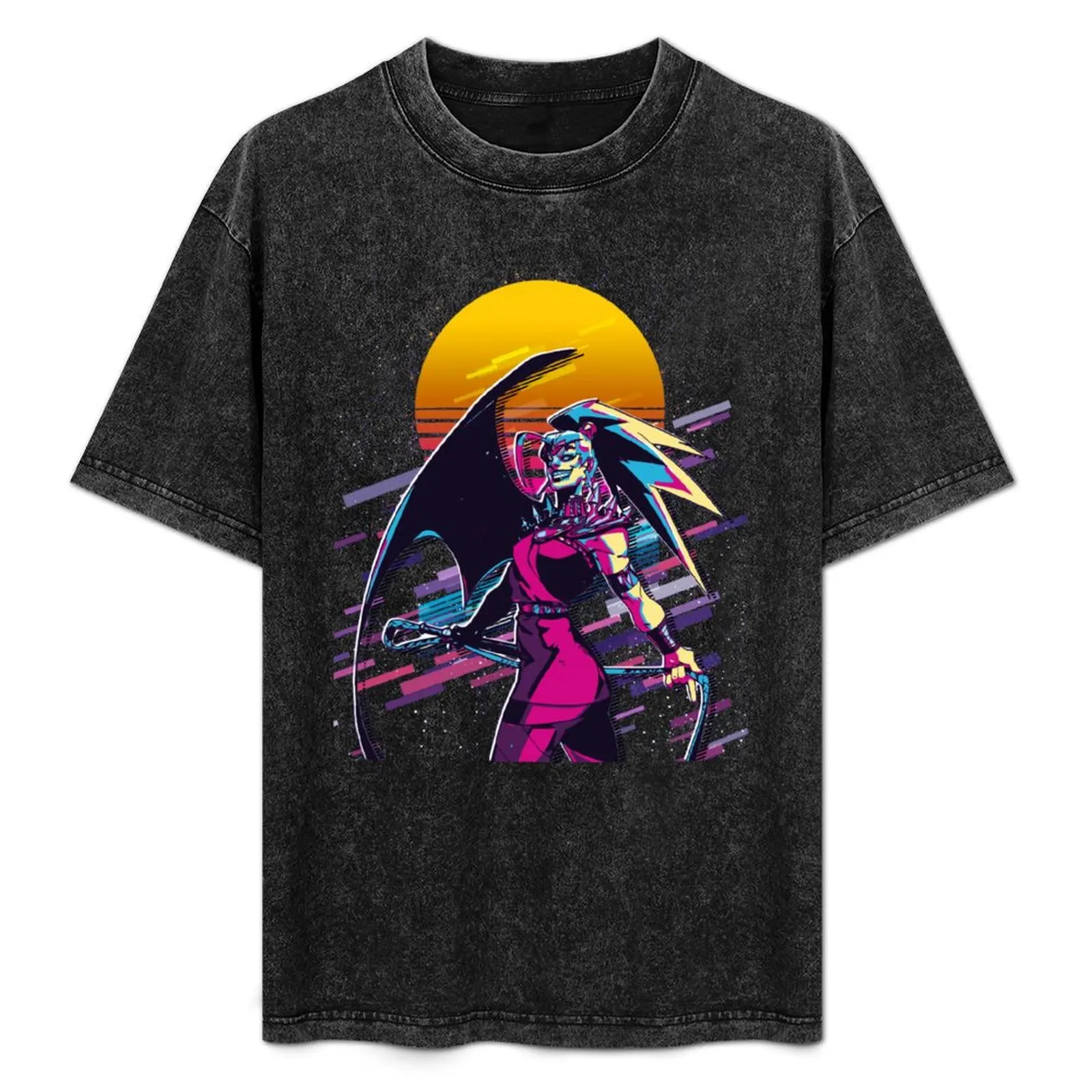 Alecto - Hades (80s Retro) T-Shirt Regular Fit Plain Tee Shirt