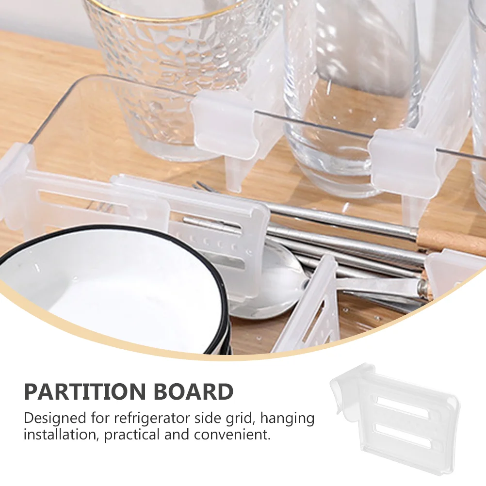 12 Pcs Seasoning Divider Fridge Side Door Partition Drawer Board Refrigerators Frame Plastic Pp Beverage