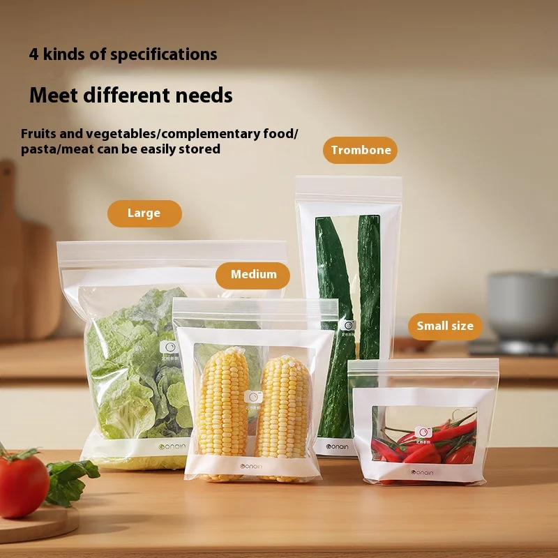 

Thickened Airtight Storage Bags Freezer & Fridge Organizers, Heavy Duty Fresh-Keeping Sealed Bags for Food Prep