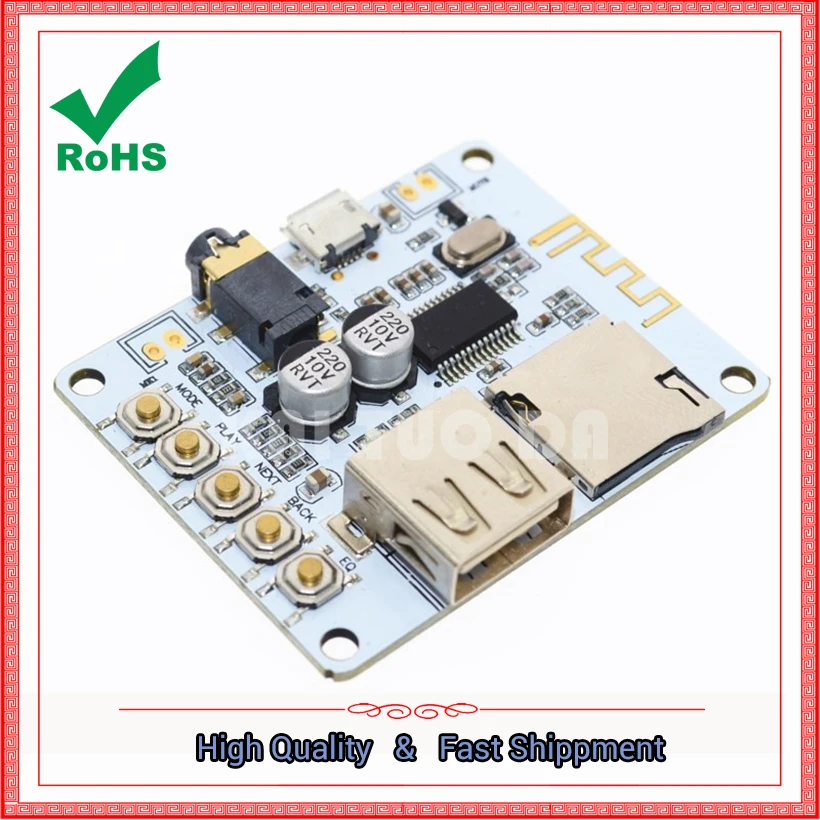 Bluetooth-compatible Audio Receiving Board With USB TF Card Decoding Playback pre-level Output Module