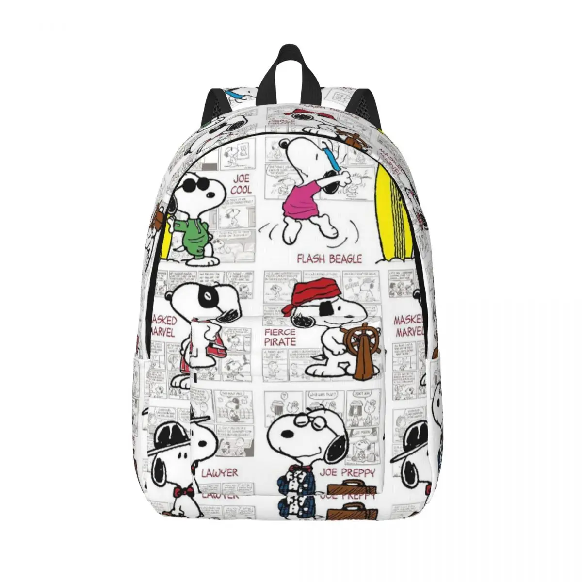 Peanuts Snoopy-mochila bonita de dibujos animados para hombre y mujer, morral fresco para el trabajo de la escuela secundaria, bolso de hombro para ordenador portátil, regalo