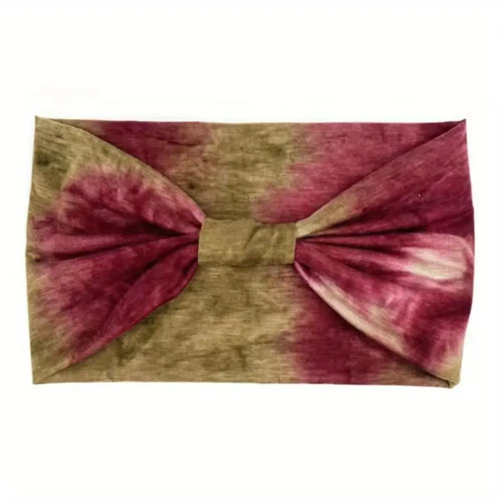 

Hair Accessories Colorful Tie Dye Headwrap Cotton Elastic Yoga Headband Charming Unisex Cross Headband Dance