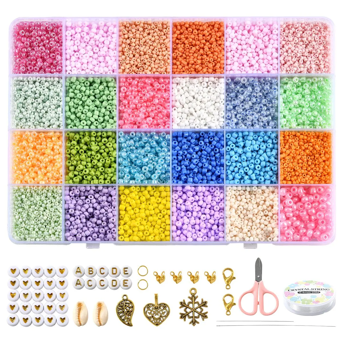 

Macaron Color Glass Rice Beads DIY Set for Friends Gift DIY Jewelry Making