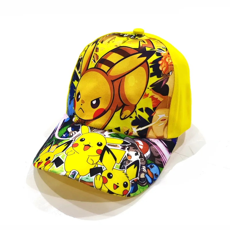 Cartoon Pikachu Kids Baseball Sun Hat Casquette Adjustable Sun Hat for Kids Children Baseball Cap for Boys Girls Sun Visor Cap