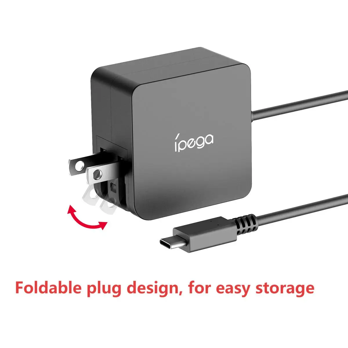 Cargador rápido de 65W para Nintendo Switch 2/Switch/Switch Lite/Switch OLED PG-SW2116 con cable de alimentación de 1,5 m y enchufe estadounidense integrado