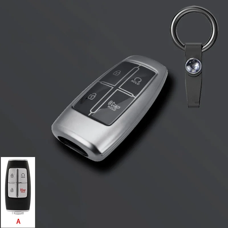 4 Buttons Auto For Hyundai Genesis G80 GV70 GV80 2019 2020 2021 2022 NEW Car Key Cover Case Remote Key Holder Car Accessories