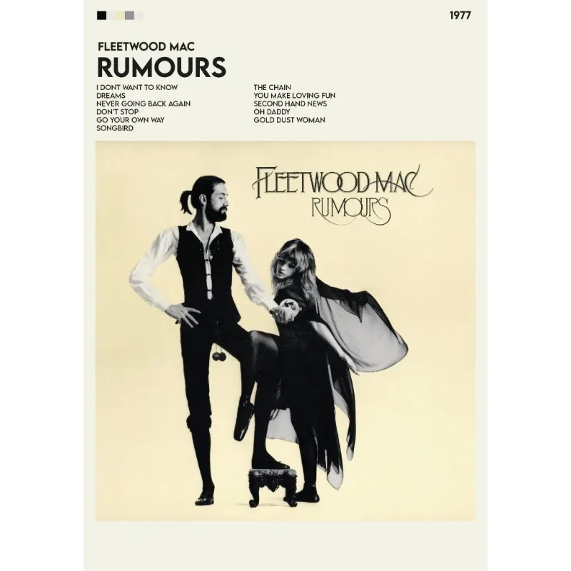 NONE 70er Jahre Rock Band Fleetwood Mac Musik Album Cover Poster Stevie Nicks Portrait Leinwand Malerei Wandkunst für Club Zimmer Home Decor 7