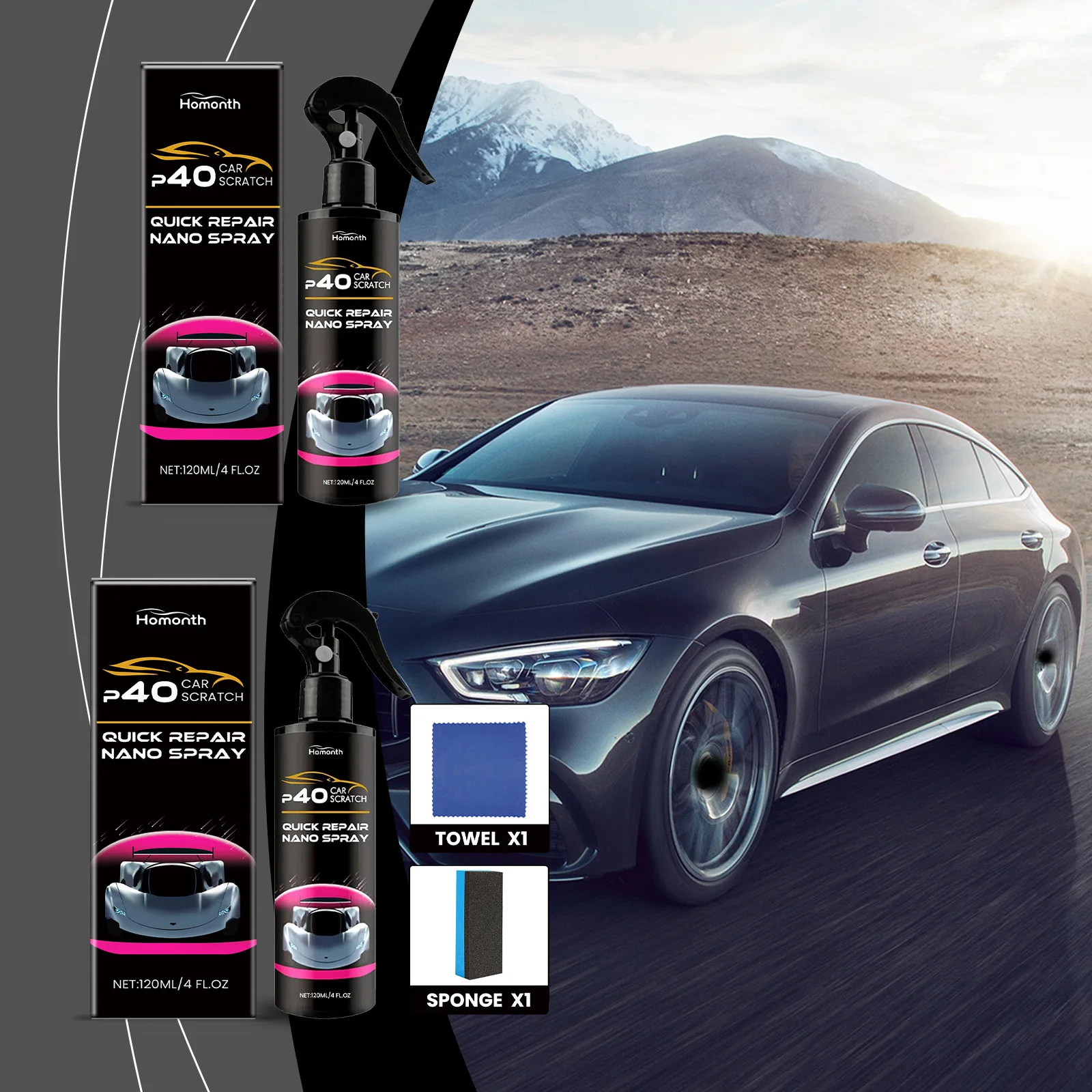 

Ремонт автомобильных царапин Нано-спрей Нано-покрытие Полировка смещения воды Уход за автомобилем Быстрое удаление пятен Гідрофобный лак