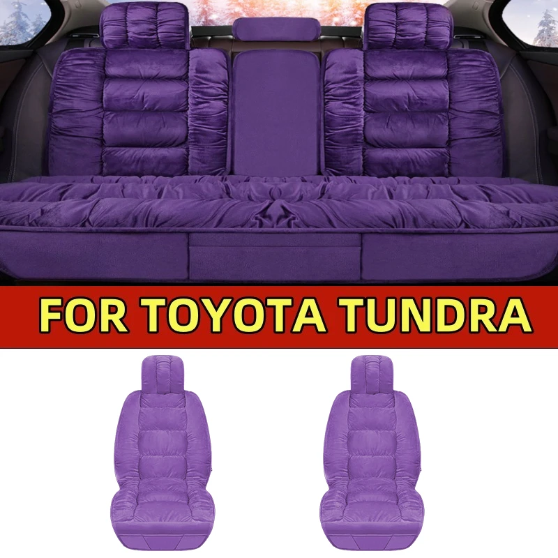 

Car seat cover for winter thickened short plush warm front and rear rows fully wrapped 5 seat covers For Toyota Tundra