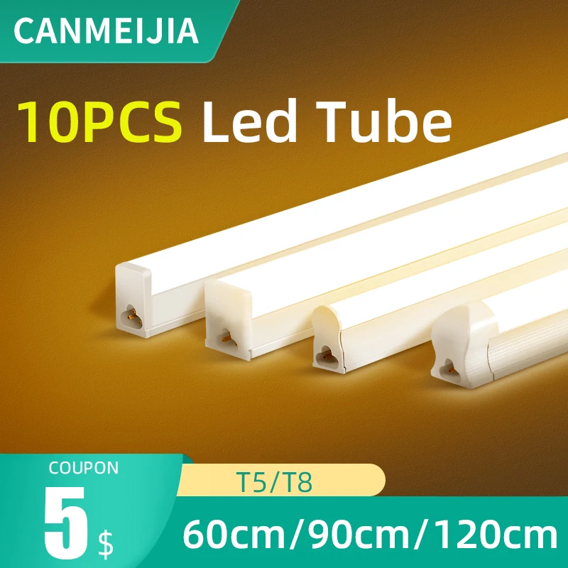 

Led Tube Light T5 T8 Light Fixture 60cm 90cm 120cm Wall Lamp 220V Lamps for Room Led Bulbs Spotlight for Cabinet Balcony Ceiling