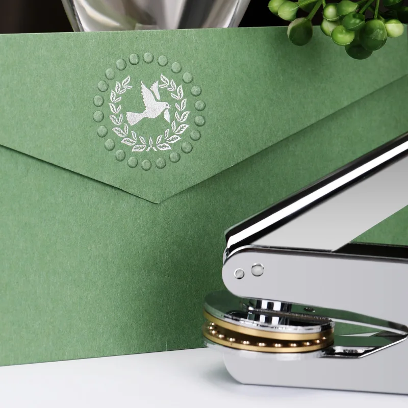 Wedding Embosser Stamp LOGO Custom Personalized Embossing Seal Customization For Letter Head Wedding Envelope Graduation Decor