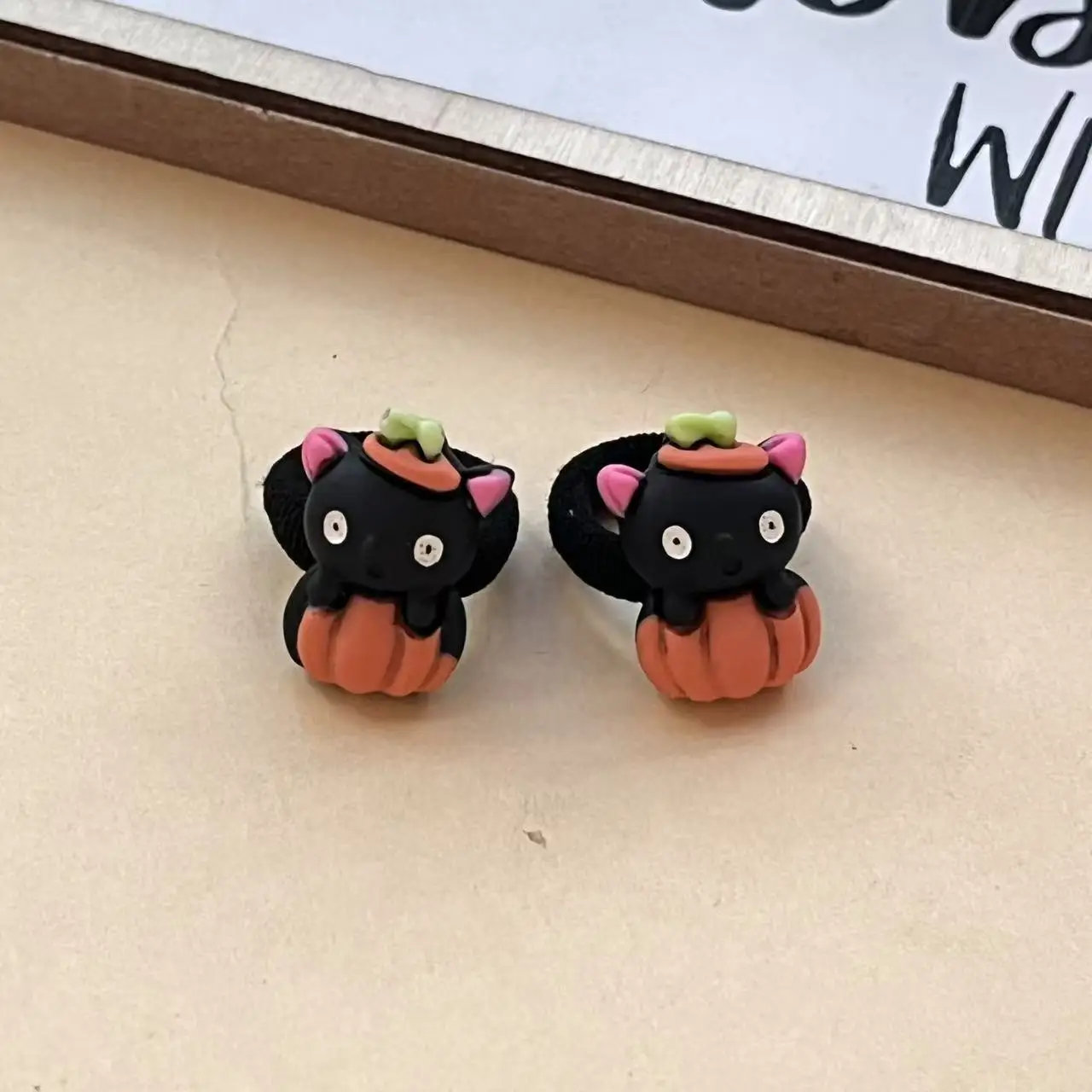 10 Stück Halloween Cartoon Kinder Haargummis Kürbis Geist Elastische Haarbänder Baby Mädchen Feiertagsparty Pferdeschwanz Haardekoration – Detail 9