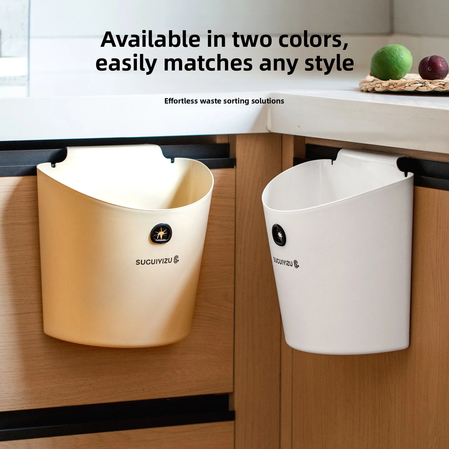 Kitchen garbage bin wall mounted 2026 household kitchen waste cabinet door dedicated storage bin bathroom toilet paper basket