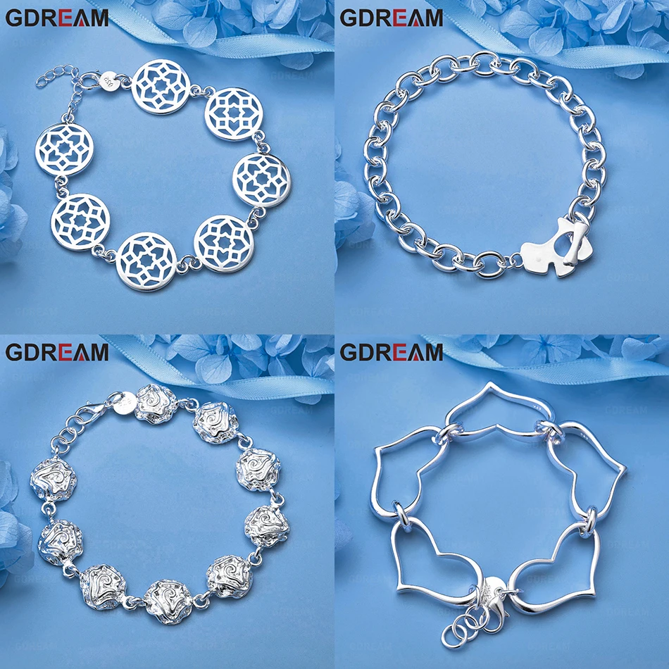 

GDREAM 925 Sterling Silver Pet Dog Chain Bracelet Temperament Creative Women Engagement Jewelry