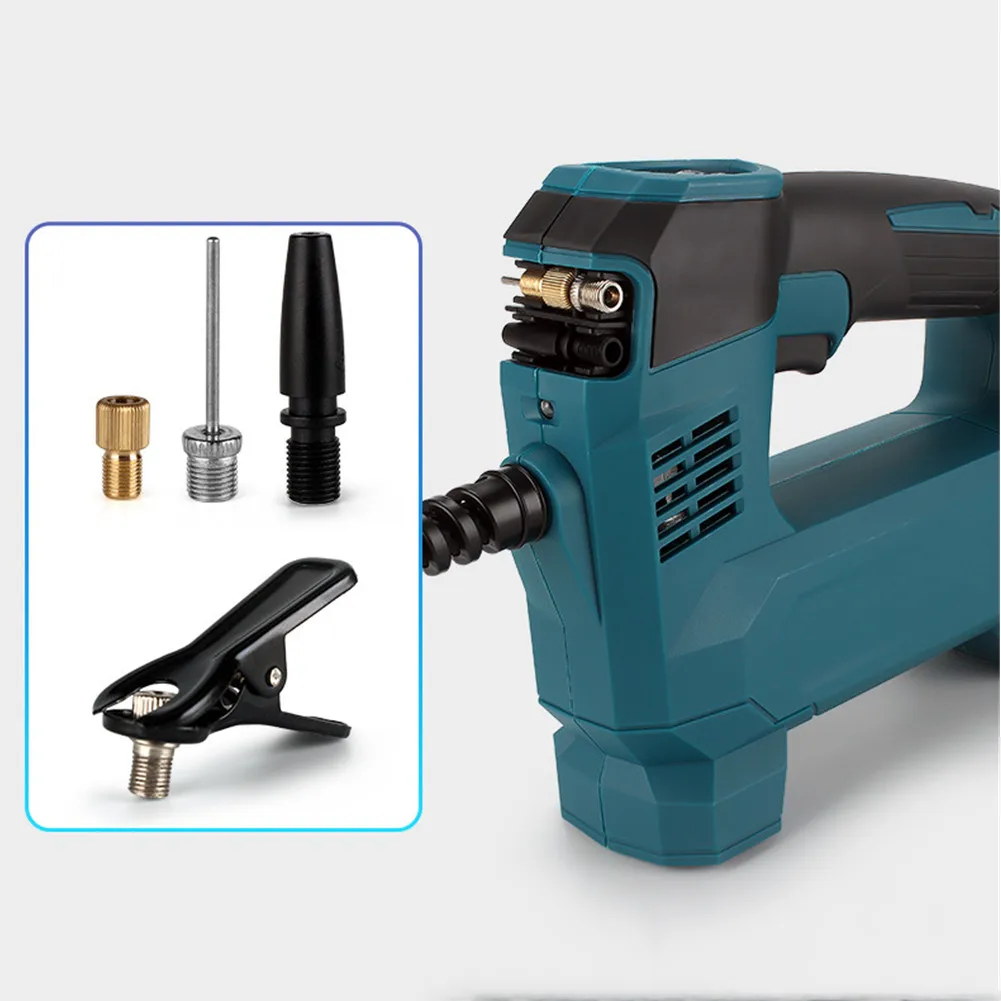 Imagem -05 - Bomba de ar sem Fio Inflator Pneu Elétrico Portátil Compressor de ar do Carro Manipulado Digital Rechargable Air Tool para Makita 18v Bateria