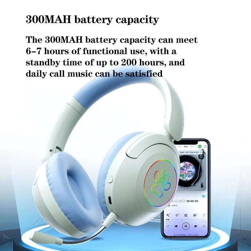 B36 headphone Bluetooth nirkabel, Headset Game musik Stereo HiFi dengan mikrofon ganda dapat dilepas