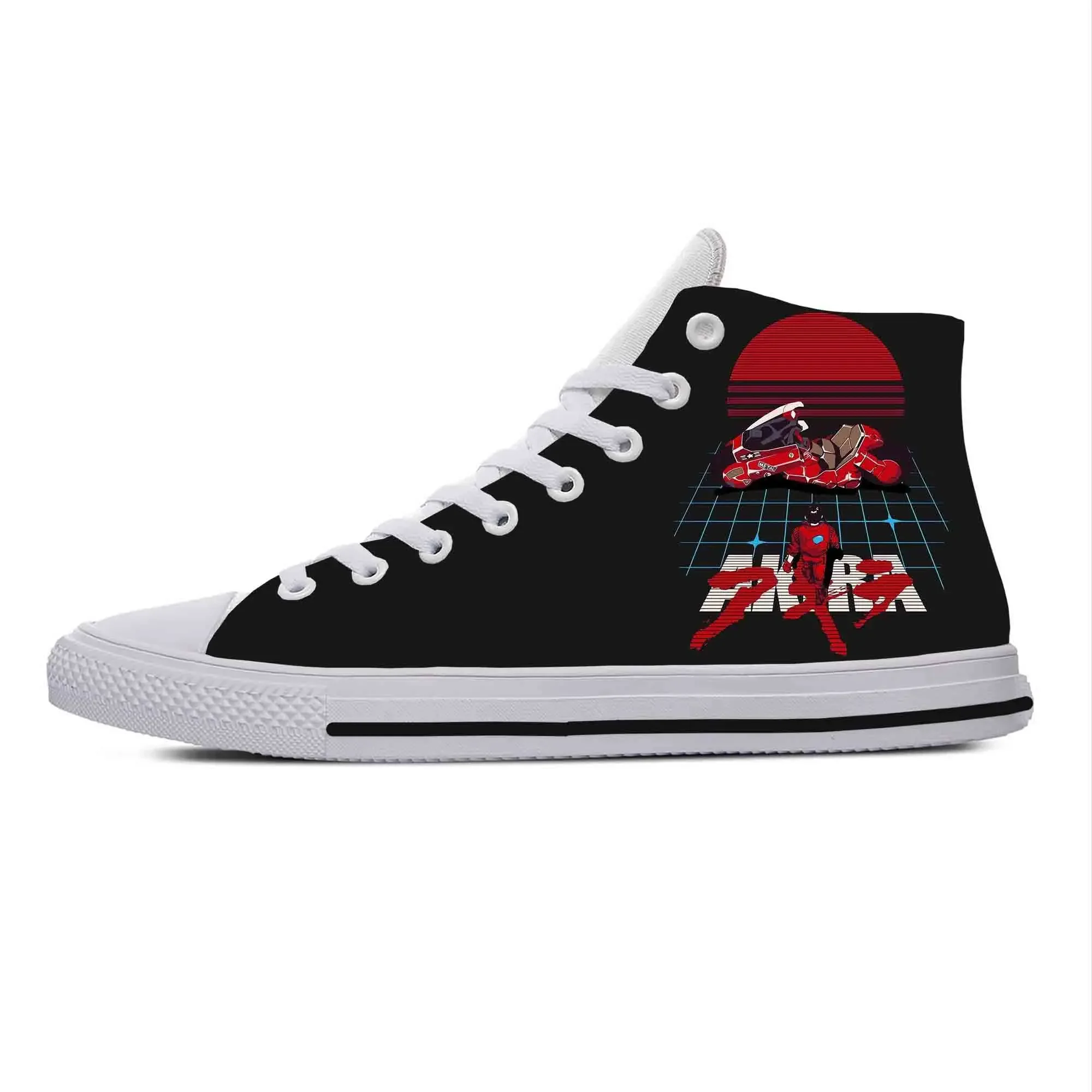 Japanische Anime Manga Cartoon Comic Akira Mode lässig Stoff Schuhe High Top leichte atmungsaktive 3D-Druck Männer Frauen Turnschuhe