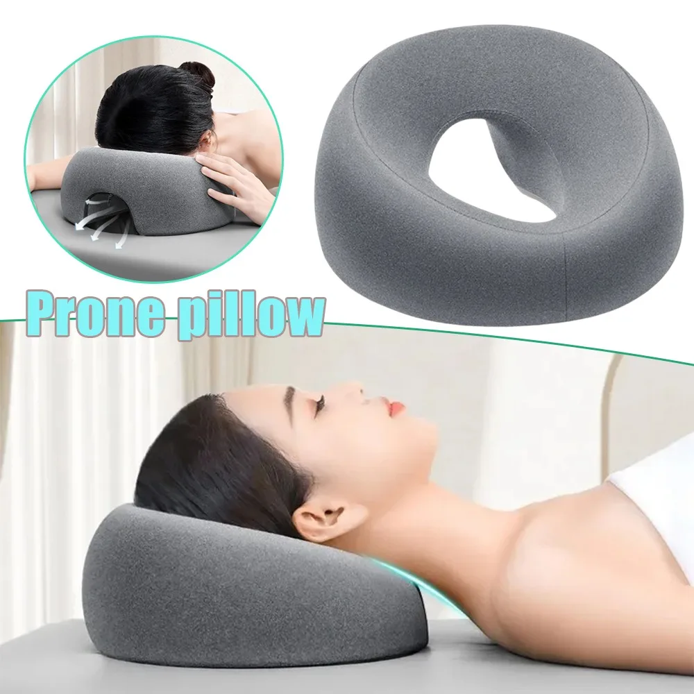 Adjustable Face Cradle Pillow Massage Table Memory Foam Salon Face Rest Hole Professional Spa Facial Bed Pillow Prone Position