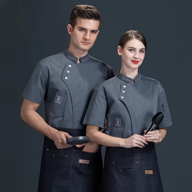 Professione Giacca da cuoco Pizzaiolo Costume da cuoco Uniforme da lavoro per servizio di ristorazione di alta qualità per catering, mensa, caffè, cottura domestica