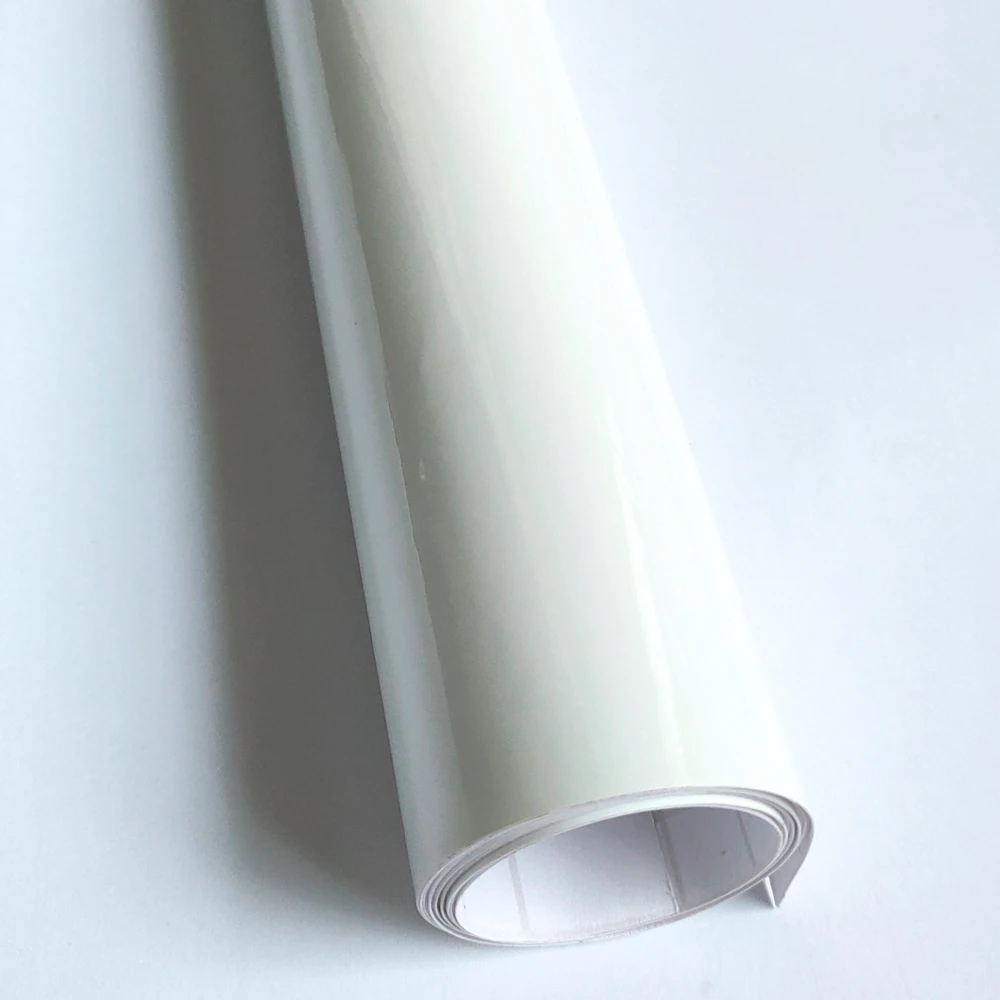 Car Sticker Glossy Pearl White Auto Vinyl Wrap Film Color Change Film Bubble Free Wrapping Car Accessories Interior Exterior