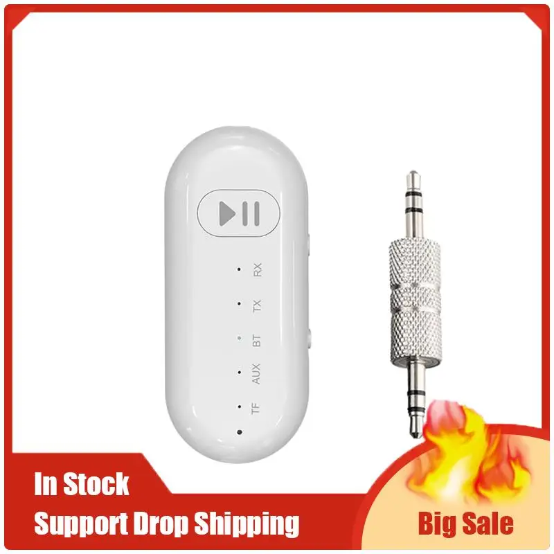 أفضل العروض سماعة لاسلكية تعمل بالبلوتوث 5.1 استقبال الارسال محول 3.5 مللي متر AUX ستيريو الارسال يدوي دعوة دعم TF بطاقة ل Ca