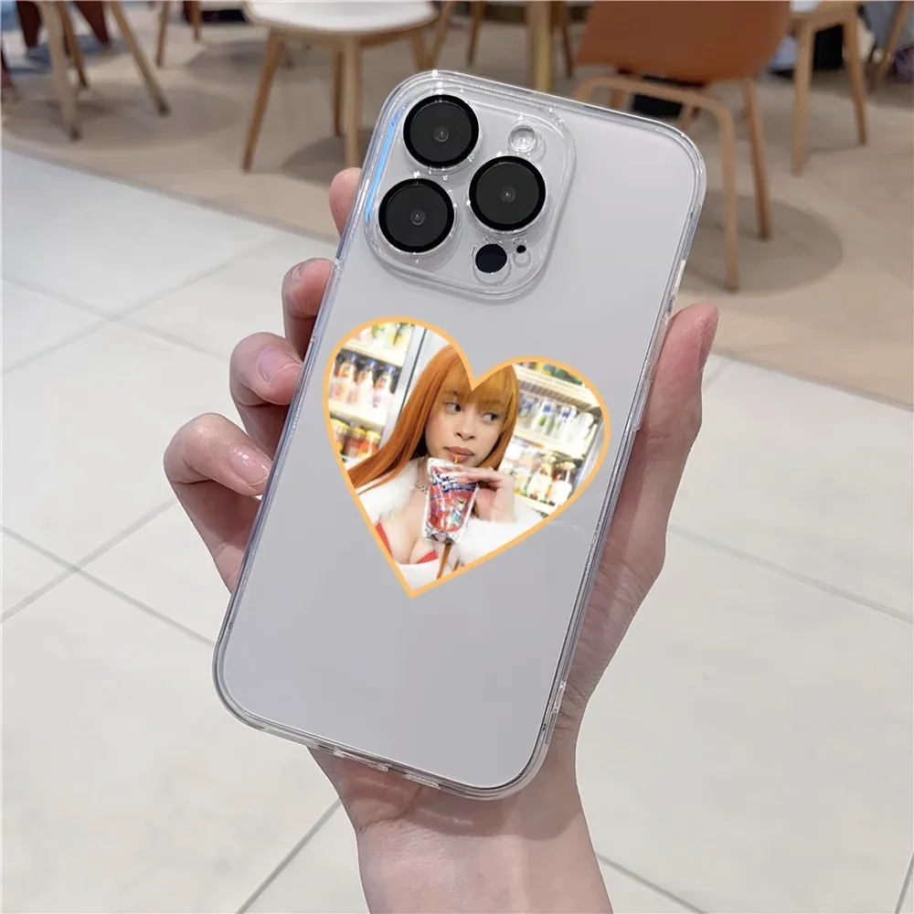 Rapper Ice S-Spice  Phone Case For iPhone 11 12 Mini 13 14 15 Pro XS Max X 8 Plus SE XR Transparent Shell