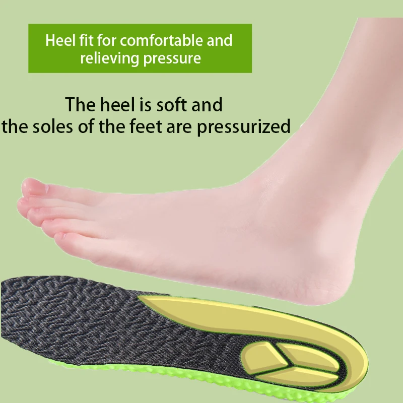 Wormwood Sports Insoles air cushion High-Elasticity Cushioning Breathable Sweat-Absorbing Sports Insoles