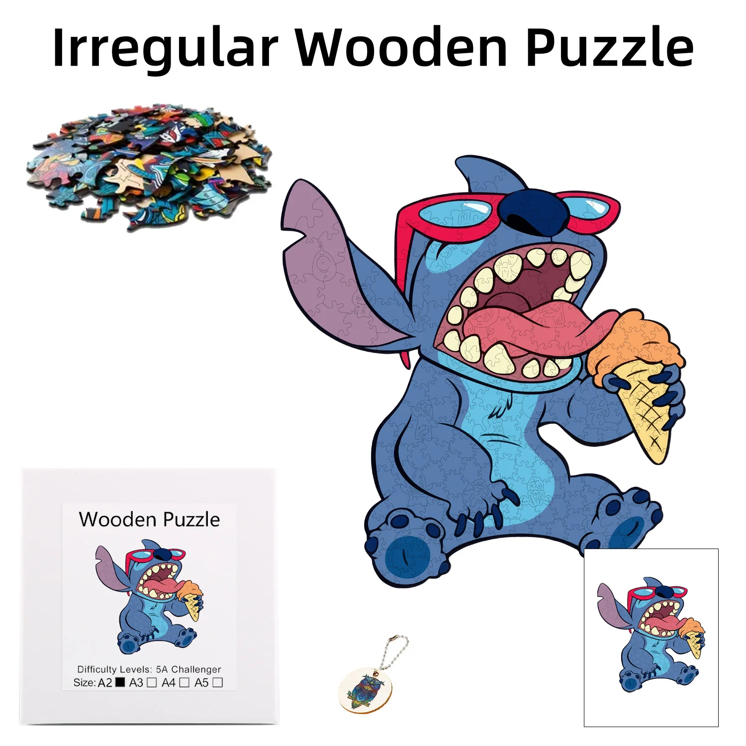 

Disney Alien Stitch Eating jigsaw Wooden Puzzle Is The Best Christmas Gift For Children Family And Friends