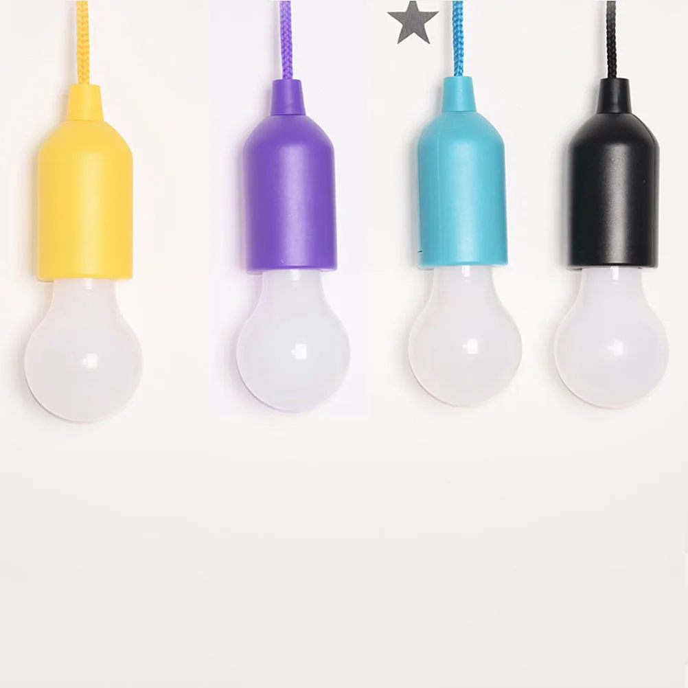 

4 pcs Outdoor Led Pull Cord Light 102Cm Hanging Lamp For Camping Tent Garage Shed Patio Closet White Blue Yellow Fuchsia Black