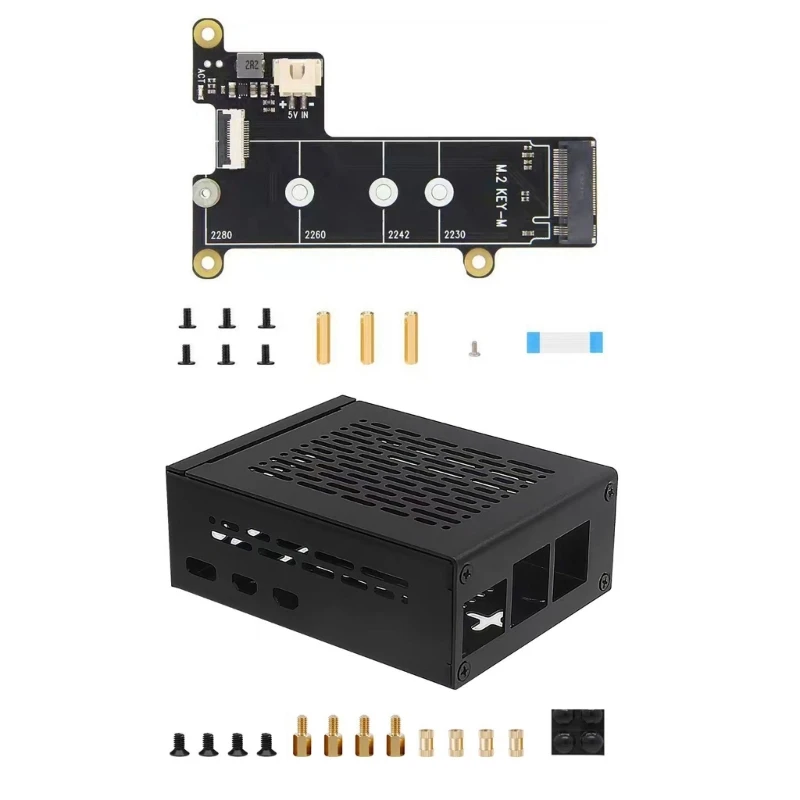 X1001 PCle to M.2 NVMe M.2 SSD Expansion Board for Pi 5