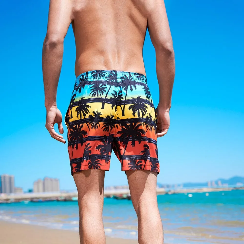 Calções de praia do homem do arco-íris