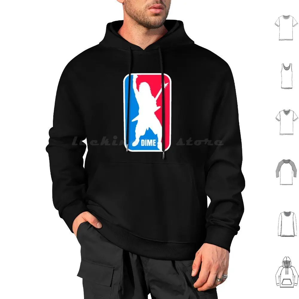 Dime Dimebag Darrell Sport Logo Sudadera con capucha clásica Algodón Manga larga Dime Dimebag Darrell Sport Logo