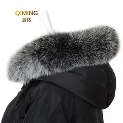 Real Fox 70 / 80cm Straight Collar Soft Fur Scarf Collar Warm Winter Women's Real Fox Fur Collar Fox Fur Cap Fur Collar L18