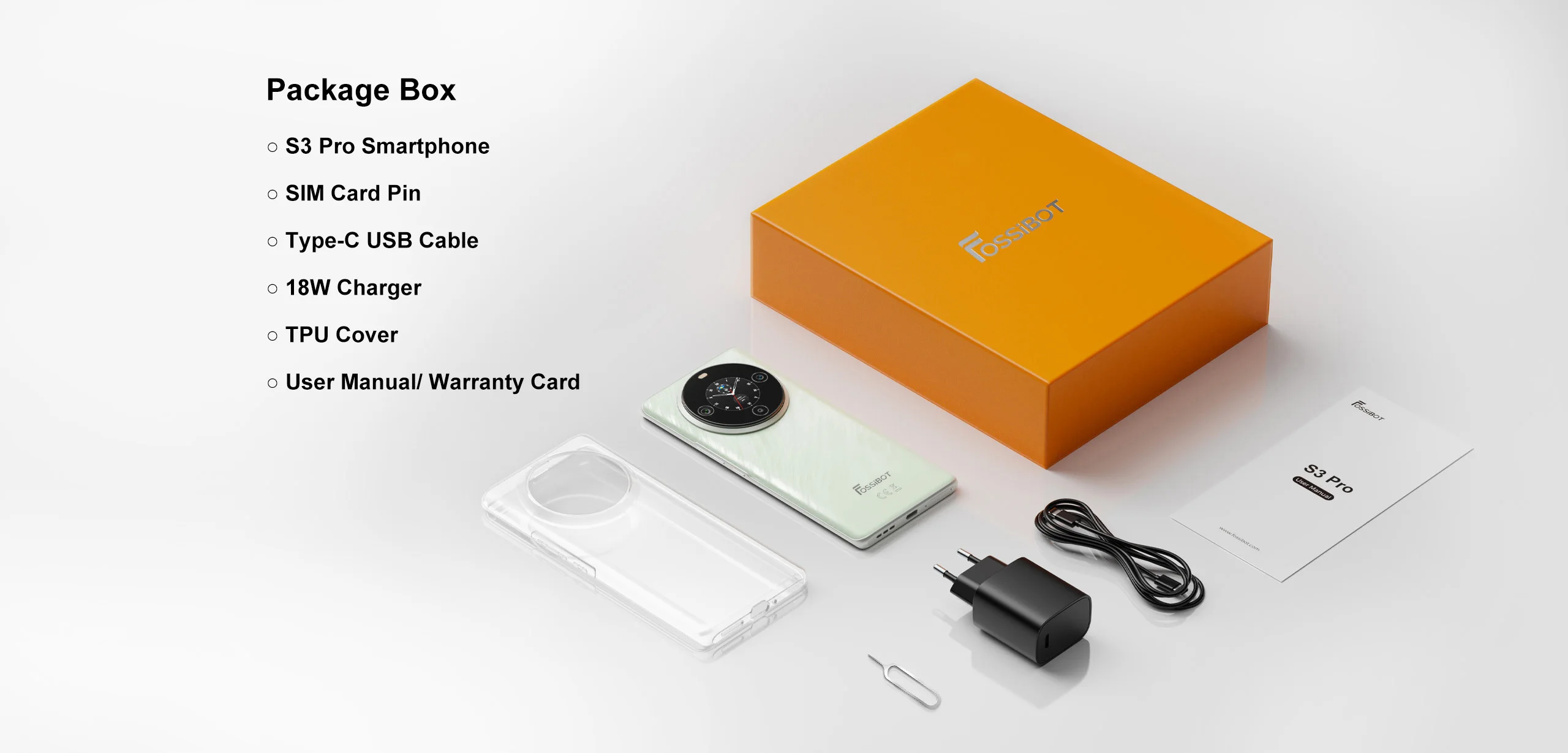 FOSSiBOT S3 PRO Smartphone 6.67" AMOLED Display Android 14 Up to 20+128GB Mobile 8+64MP CAM NFC Cell Phone