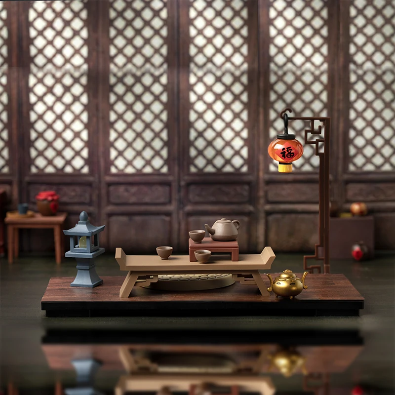 

Китайский древний стиль, собранная модель дисплея, небольшой реквизит, коллекционные фигурки, аксессуары для сцены для кукол