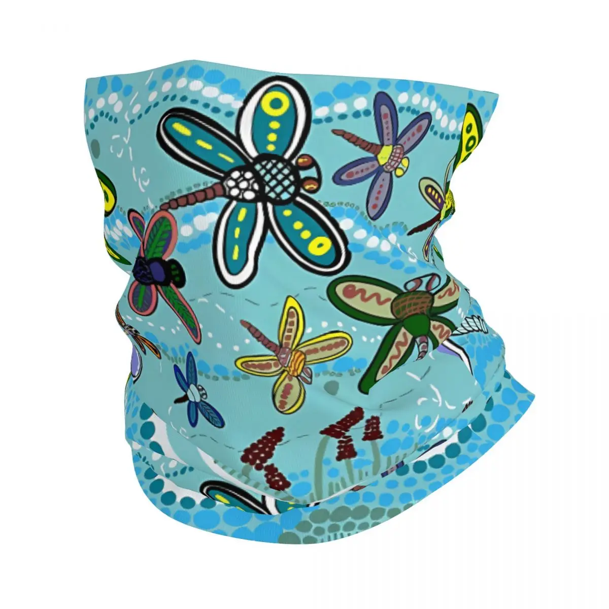 Dragonfly Dance Thin Bandana Neck Gaiter Dragonfly Wrap Scarf Headband Neck Cover