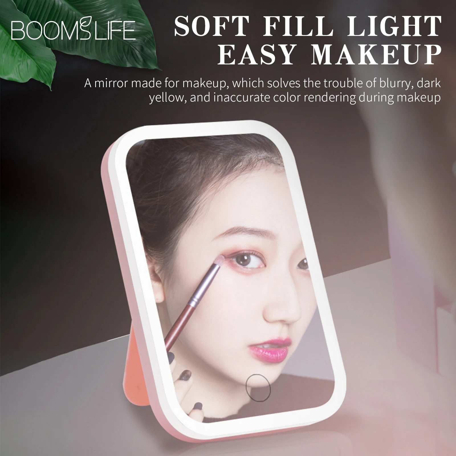 

LED Makeup Mirror Touch Screen 3 Light Portable Vanity Mirror with Lights Standing Folding Led Compact Mirror Makeup Vanity