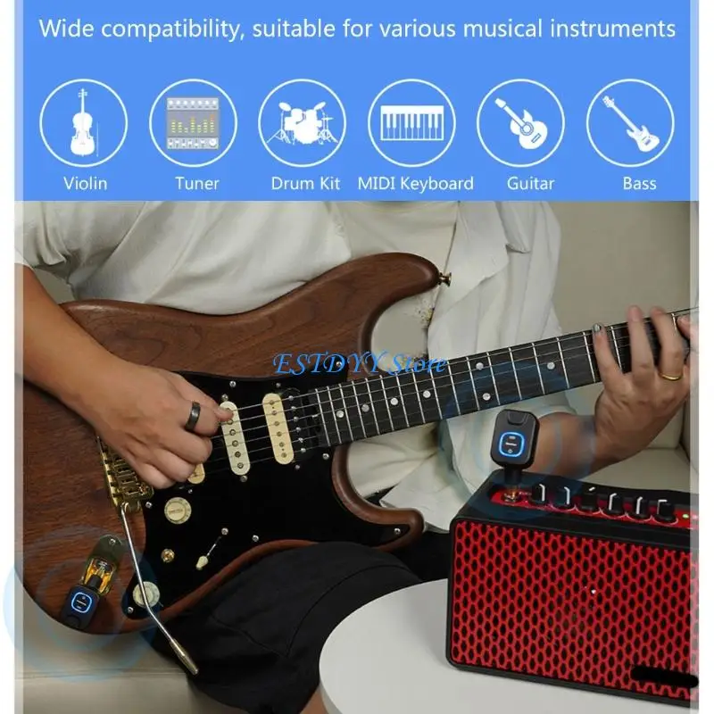 

G6DE Guitar Transmitter Receiver Wireless Guitar System for Electric Guitars, Bass, Electric Music Instruments Low Noise