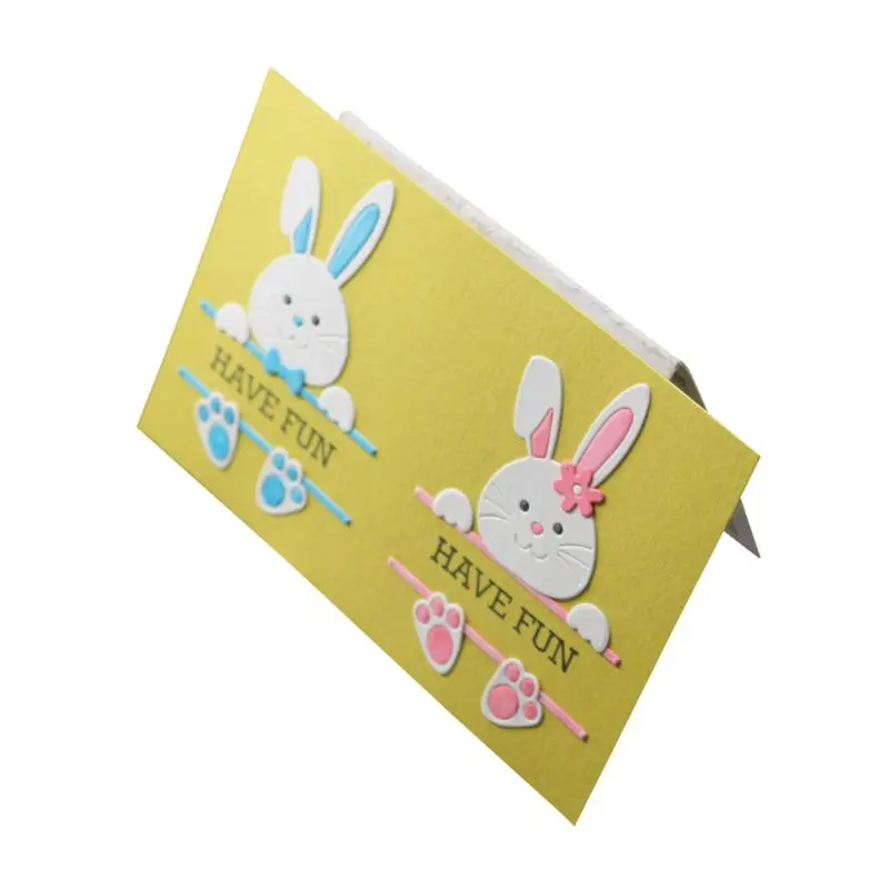 Nơ Thỏ Cắt Kim Loại Chết stencil dùng Học DIY Album Tem Thẻ Giấy Dập Nổi Trang Trí