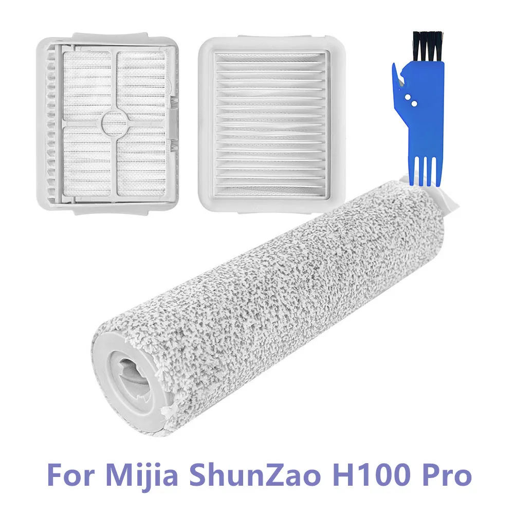 3pcs/set Main Brush HEPA Filters For Mijia ShunZao H100 Pro Wet and Dry Robot Vacuum Cleaner Parts