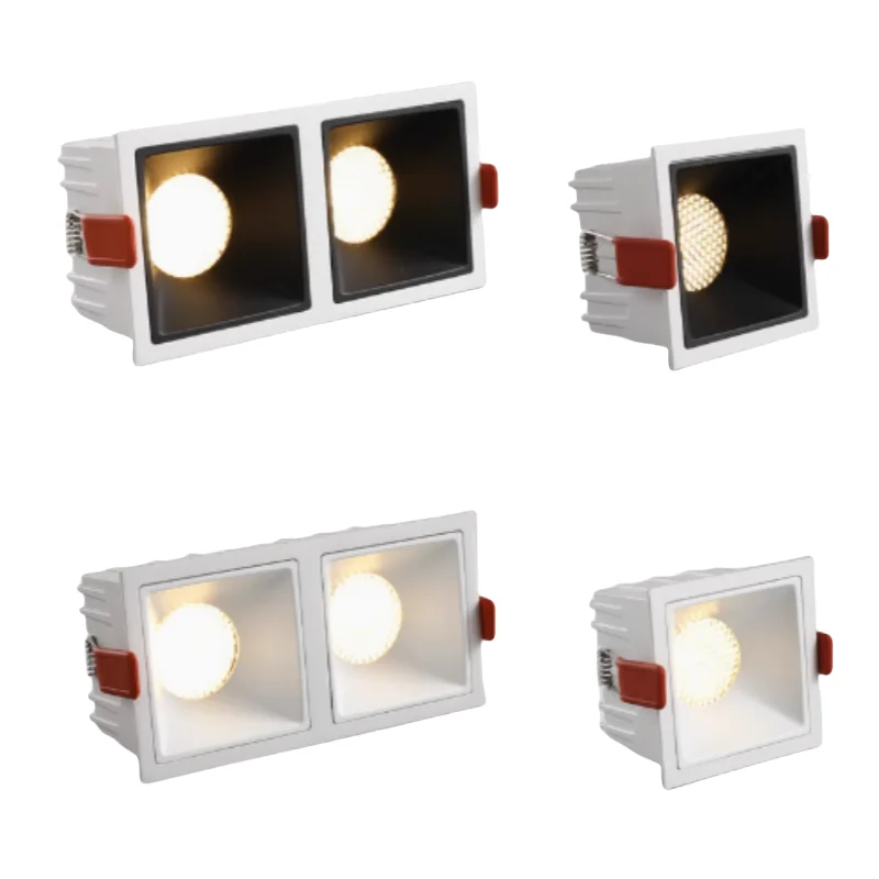 

Anti-glare Recessed Ceiling Downlight lamp 9W 12W 24W 36W 48W honeycomb cob led spot lights Ceiling Fixtures Lighting AC85-265V