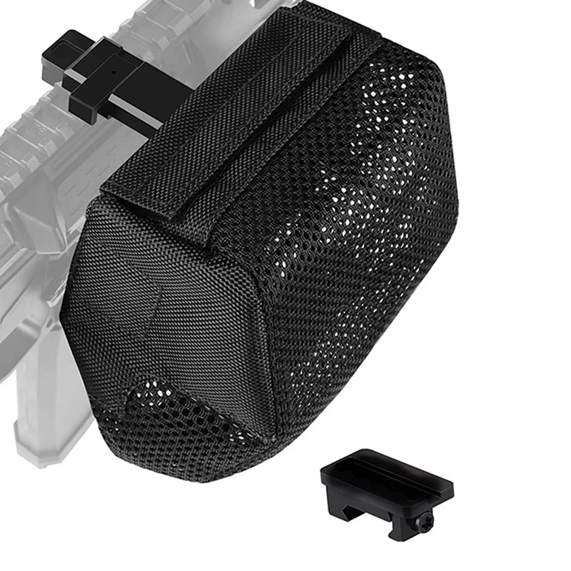 

Quick Mount Release Shell Brass Cartridge Catcher With Detachable Picatinny Nylon Mesh Storage Bag Rifle Airsoft Accessories