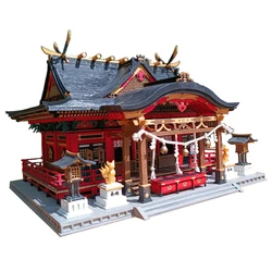 New DIY Wooden Dollhouse Japanese Fushimi Inari Shrine Model Kits Assemble Toys Temple Children Adult Birthday Gift Casa