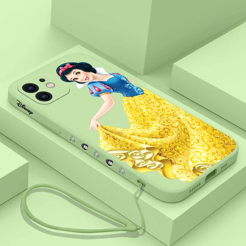 Disney Snow White Jasmine Phone Case For iPhone 15 14 13 12 11 Pro Max Mini X XR XS MAX 8 7 Plus Liquid Silicone Cases Cover