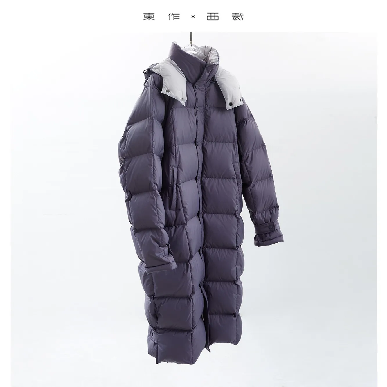 Por favor, usá-lo quando a temperatura é abaixo -20 graus ~ 2025 outono/inverno nova jaqueta de penas de pato ~ jaqueta de comprimento médio em forma de casulo para mulheres, casaco engrossado e emagrecedor