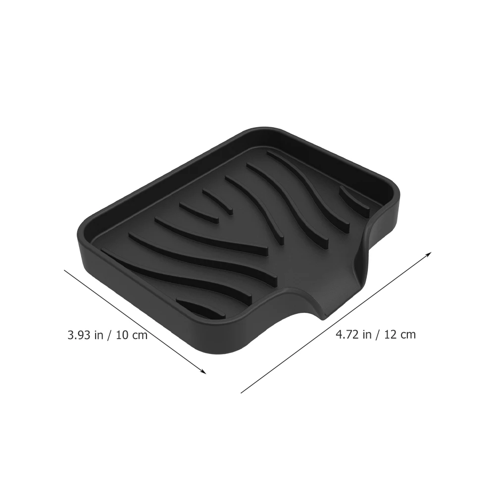 

3pcs Silicone Dish Self-Draining Holder Bathroom Shower Stand Countertop Organizer Easy Clean Wear-Resistant Unique