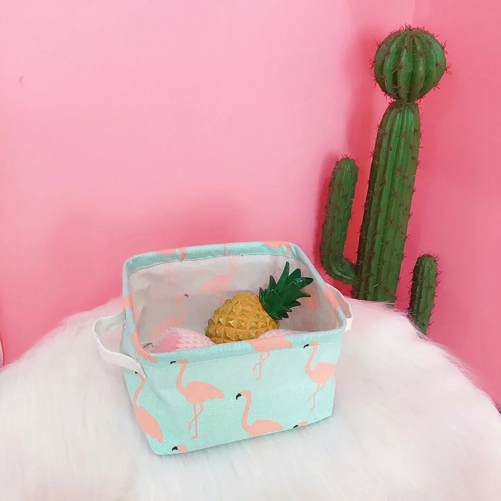 

Cotton Linen Storage Basket Foldable Organizer Desktop Debris Box Large Capacity For Home Closet Shelf Storage Eco-Friendly