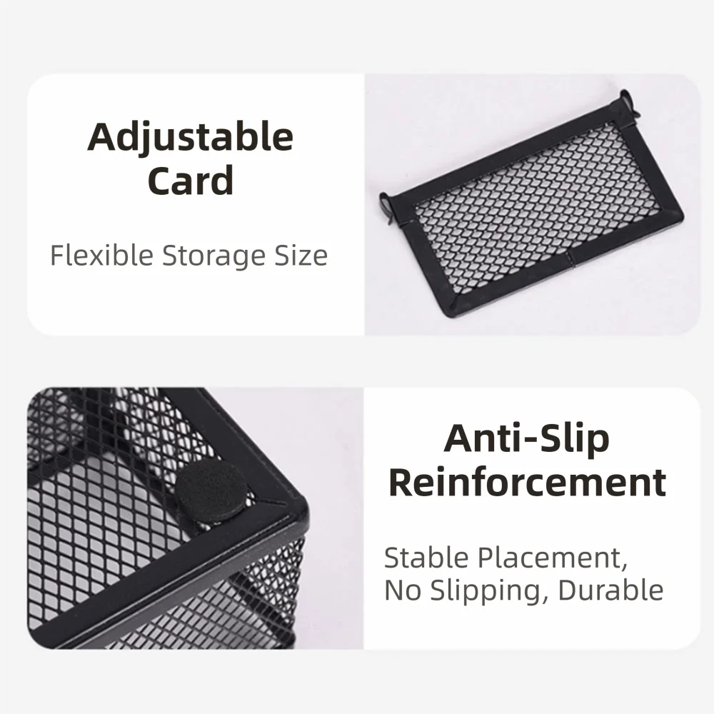 

Metal Mesh Drawer Organizer Black Multi-Compartment Desk File Organizer Space Saving Hollow Drawer Storage Tray Kitchen