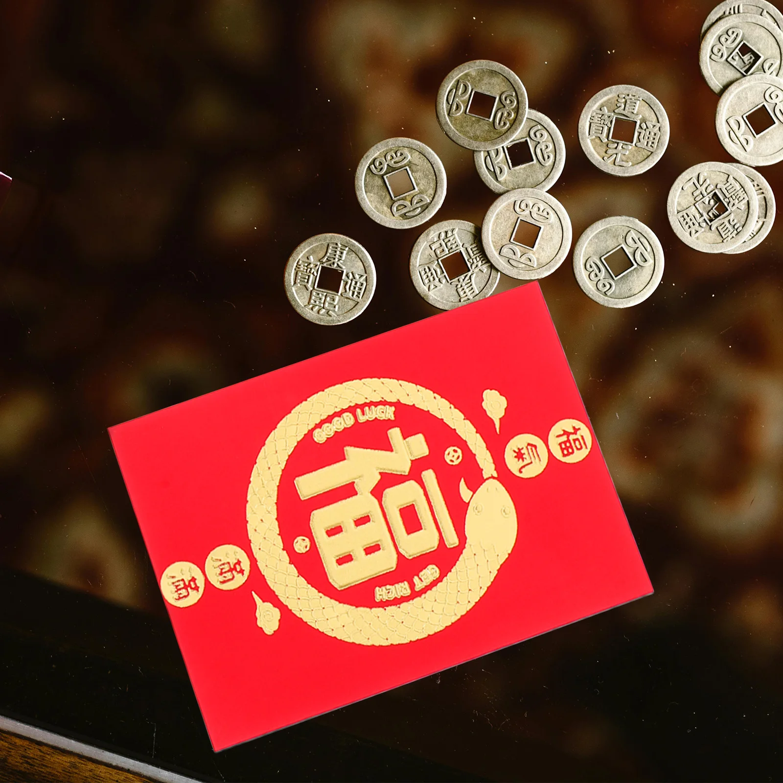 

48 PCS Filling Snake Zodiac Red Envelope Bag Paper Chinese Lunar Year Money Pockets