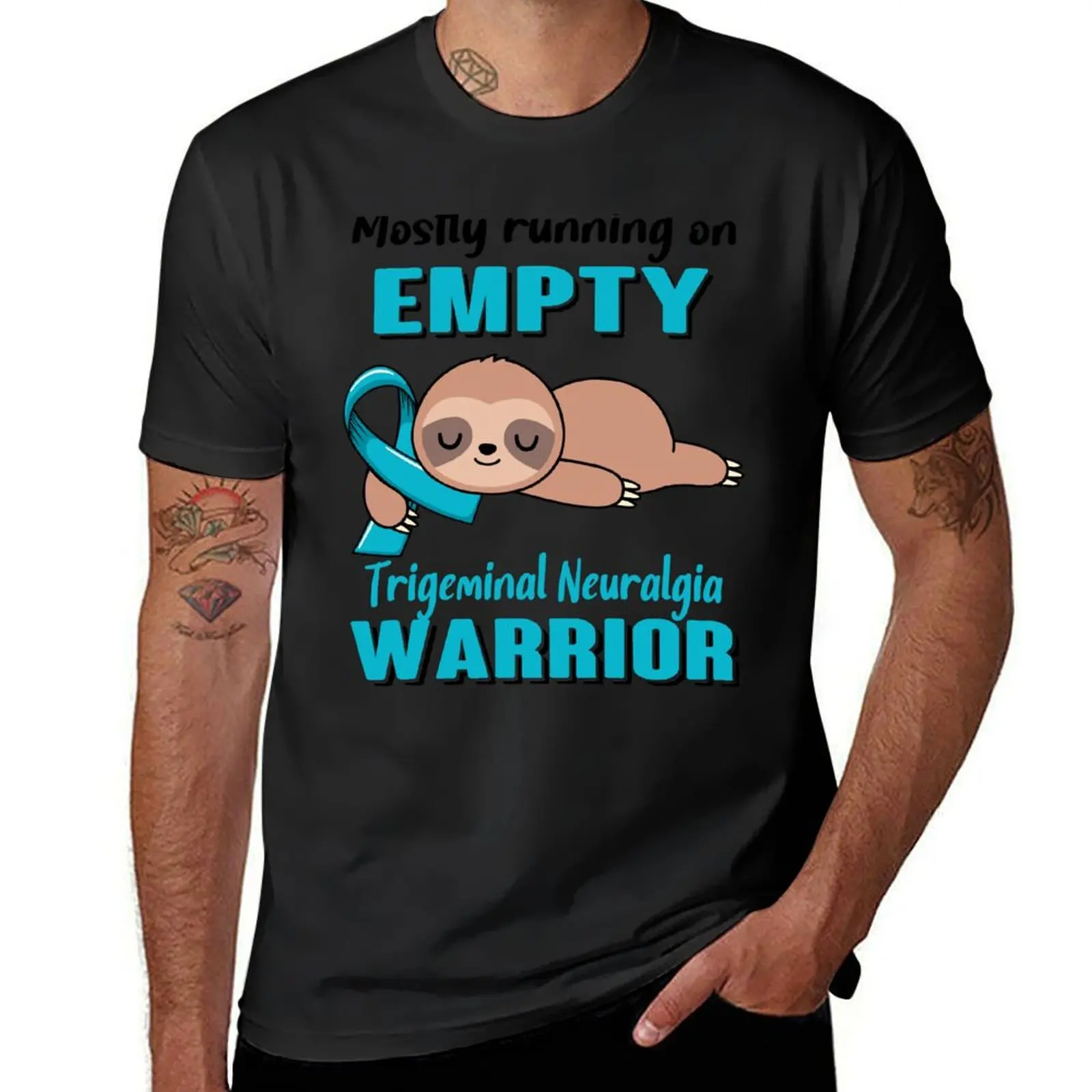

Mostly Running On Empty Trigeminal Neuralgia Warrior T-Shirt graphic t shirts Man t-shirt plus size tops men graphic t shirts